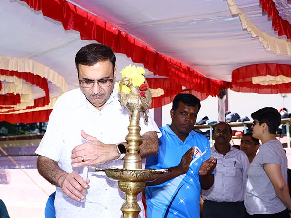 Lamp lighting ceremony at Bioplus Sports Day